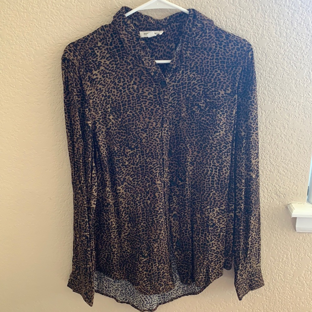 Cheetah print button up!